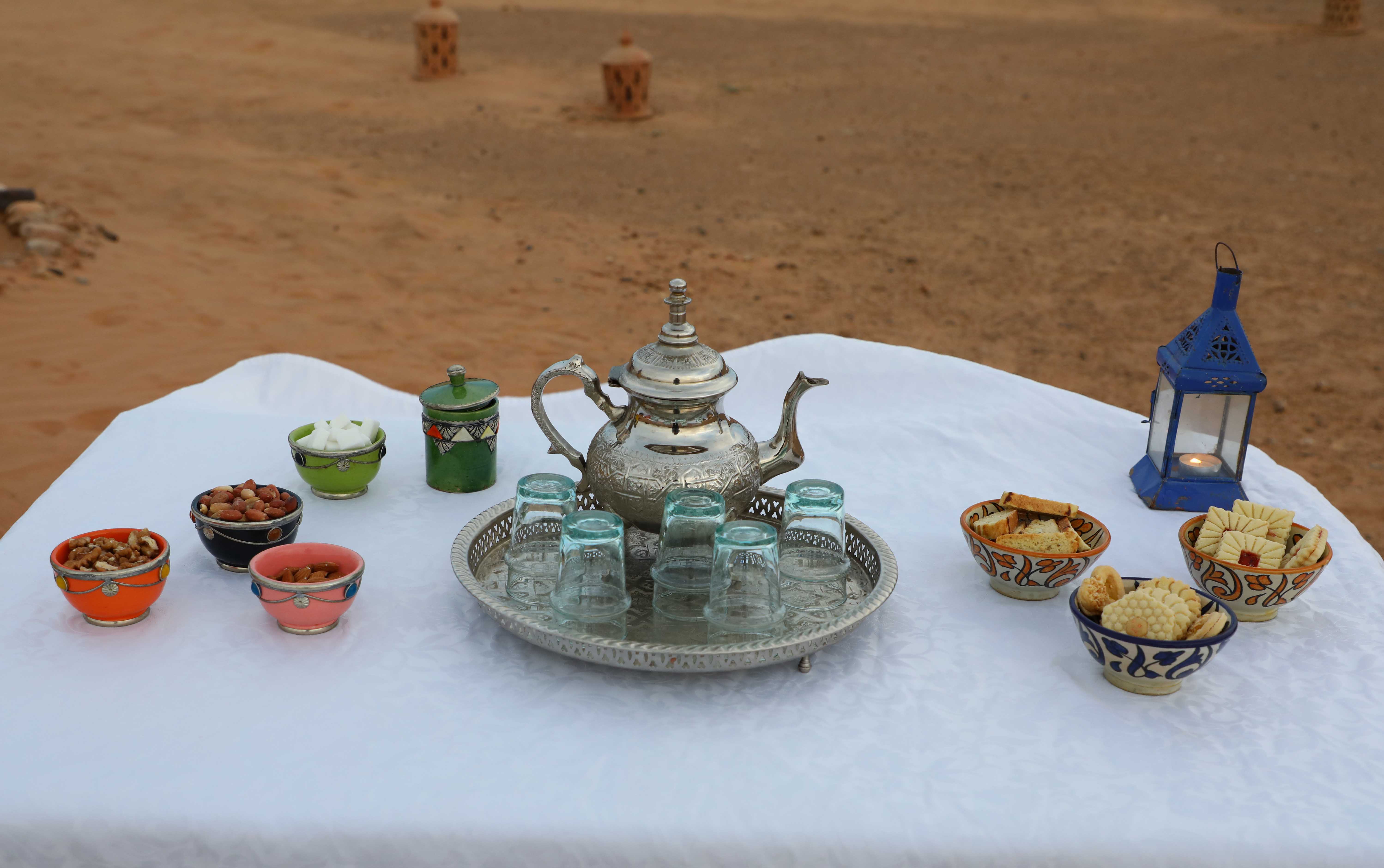 Luxury desert camp view