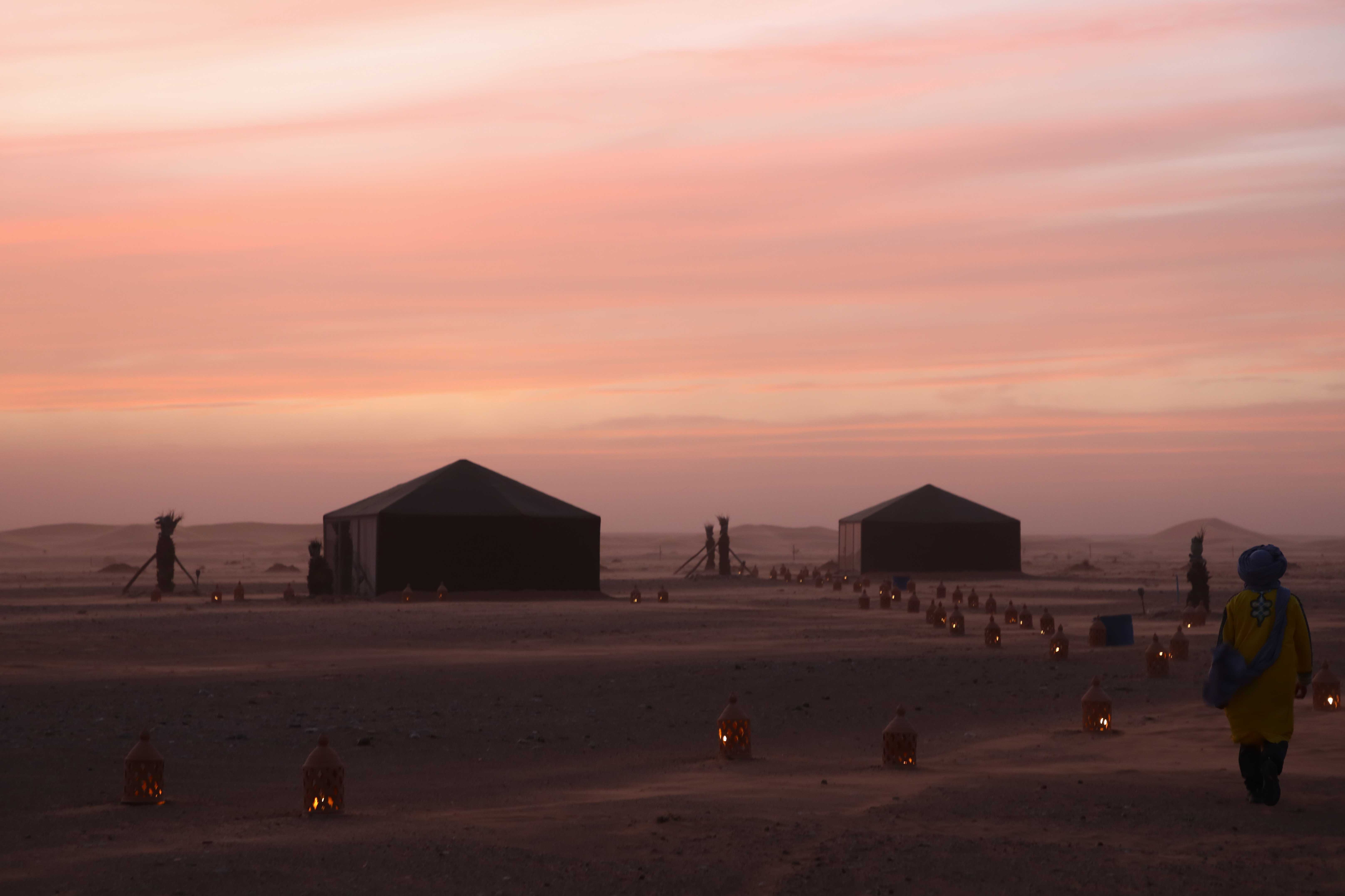 Tent interior with traditional decor